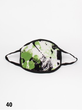 Reversible Ink Print  Jersey Fabric Face Mask